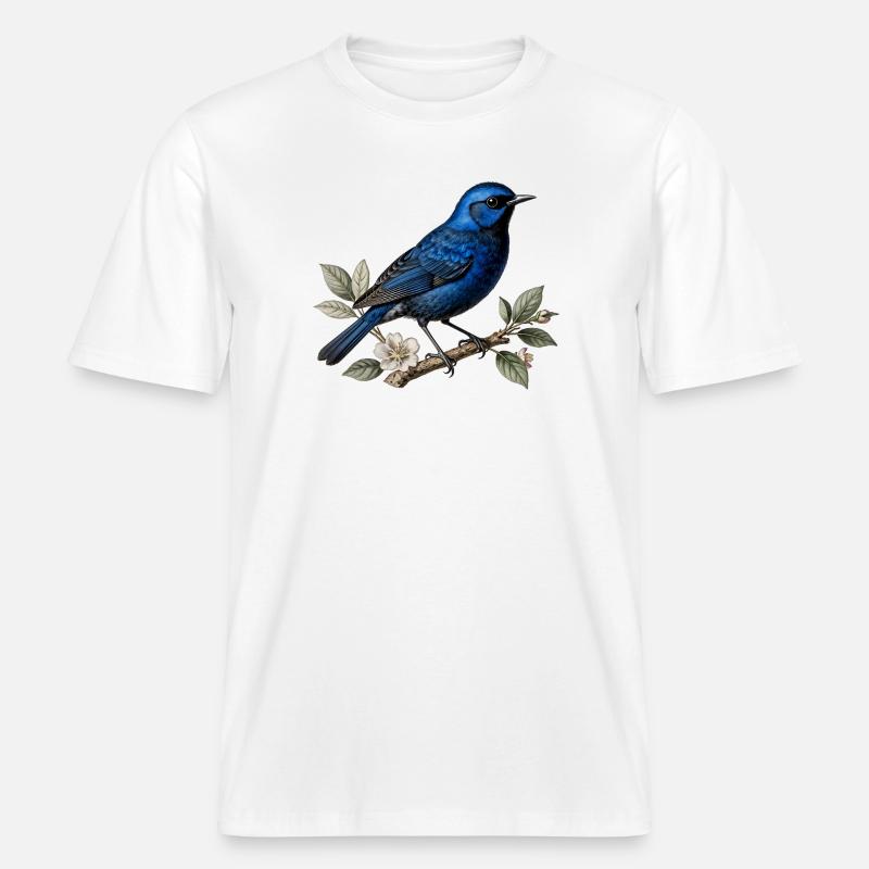 Blauer Vogel Splendid Merion (Malurus splendens) -  RELAXED FIT Unisex Organic T-Shirt - Weiß
