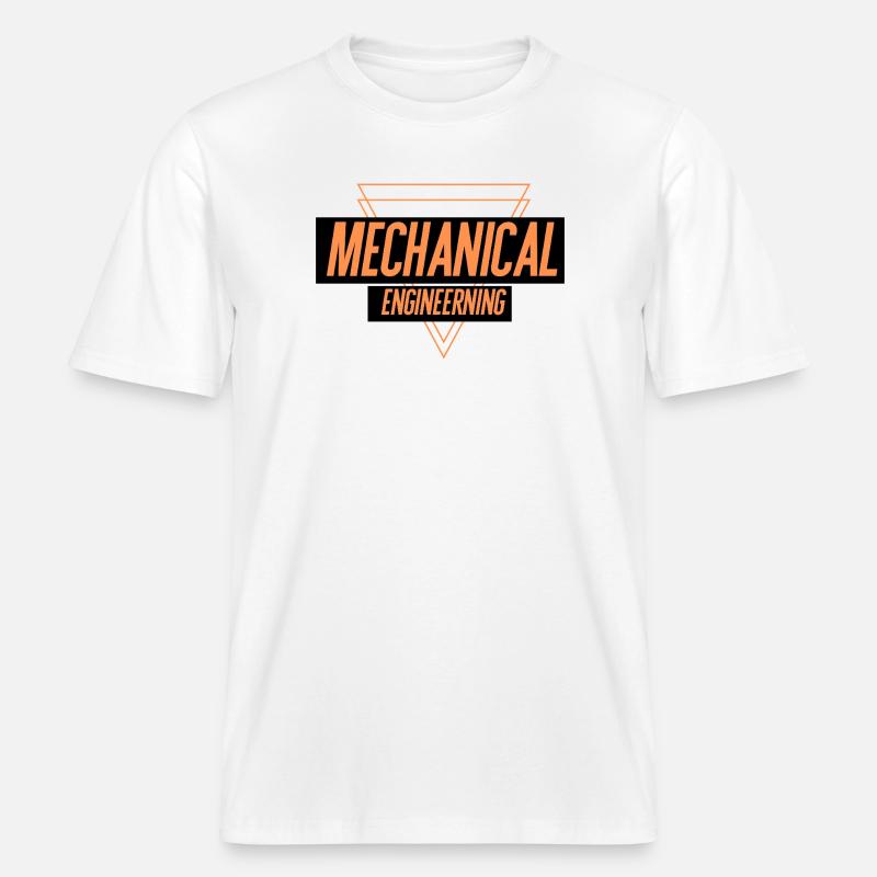 Mechanical Engineering  -  RELAXED FIT Unisex Organic T-Shirt - white