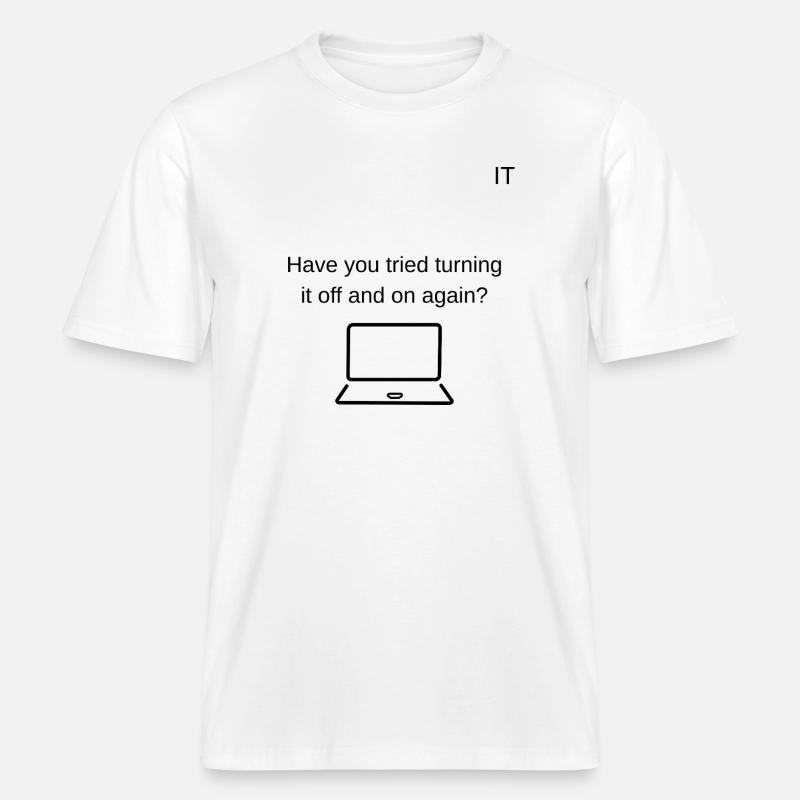 Tech support  -  RELAXED FIT Unisex Organic T-Shirt - white