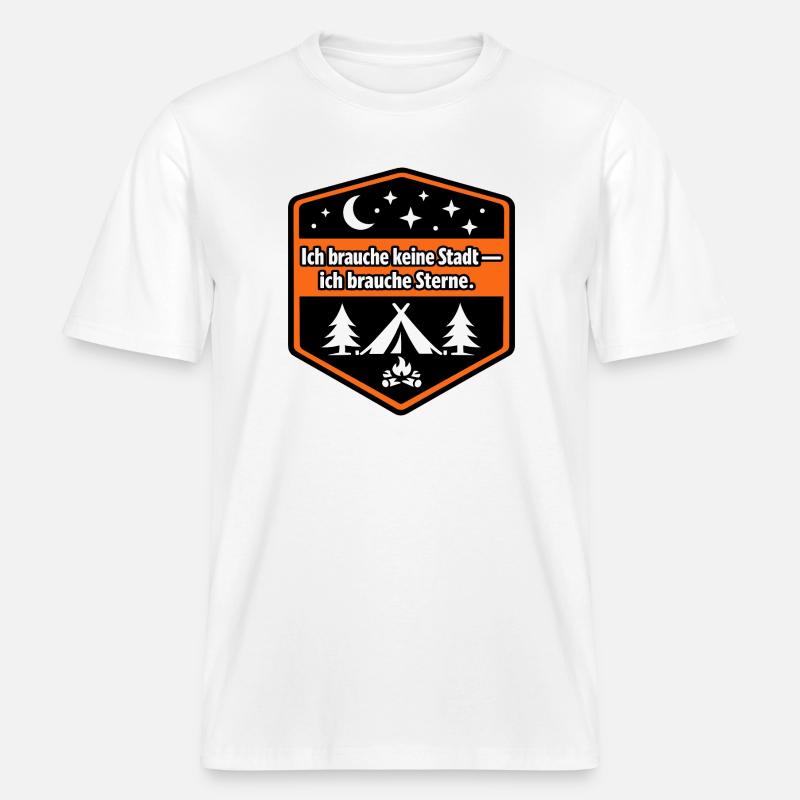 Camper van, panel van, motorhome - RELAXED FIT Unisex Organic T-Shirt - white