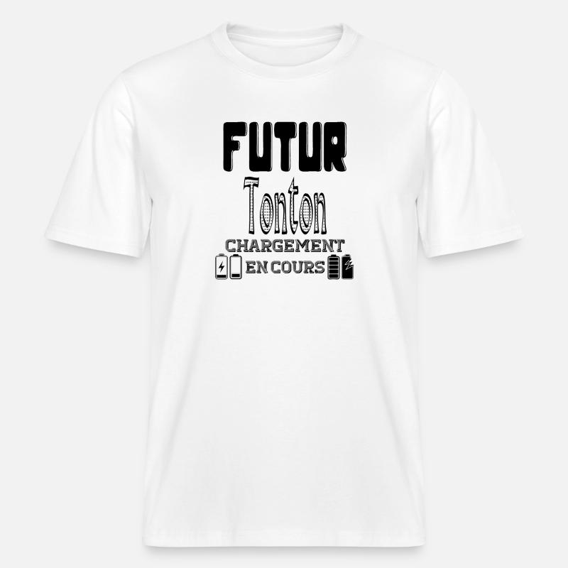 Future Uncle Loading In Progress -  RELAXED FIT Unisex Organic T-Shirt - white