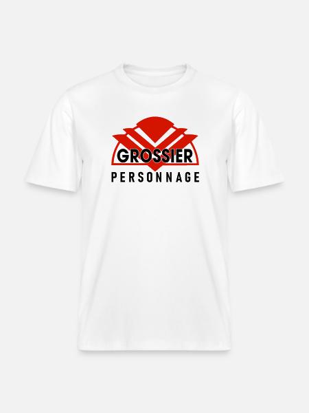 Gossier personnage - T-shirt unisexe RELAXED FIT en coton bio - blanc