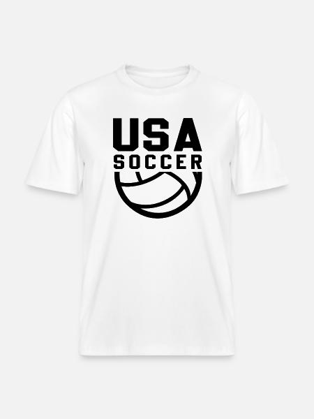 USA Soccer - RELAXED FIT Unisex Organic T-Shirt - white