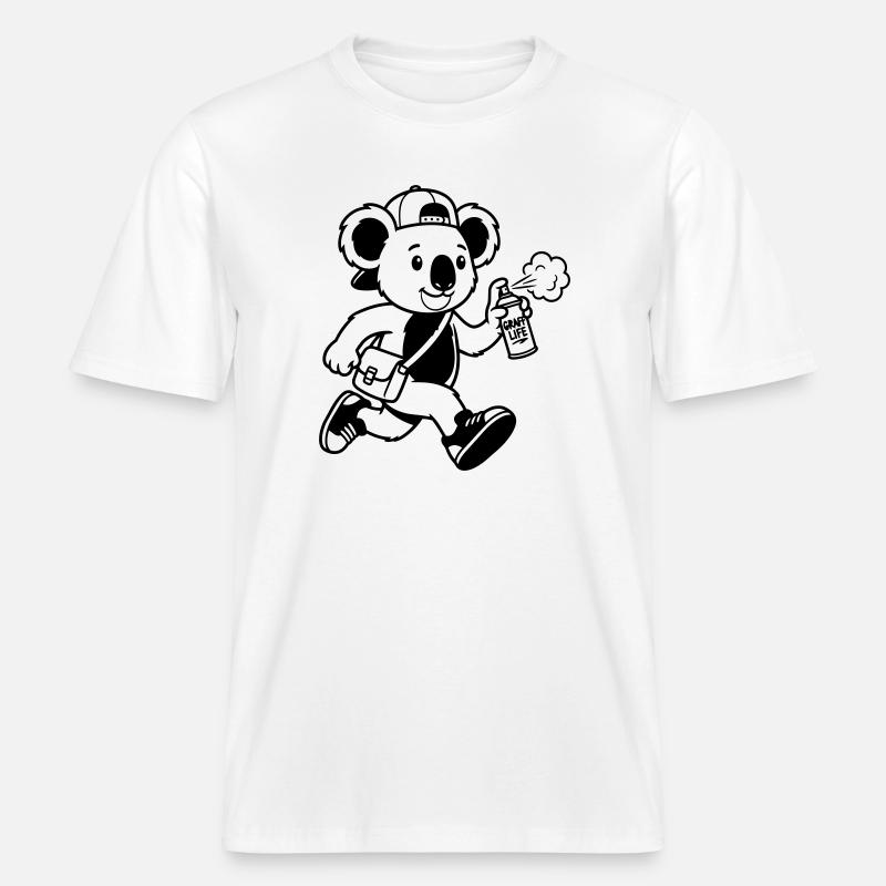 graffiti - T-shirt unisexe RELAXED FIT en coton bio - blanc