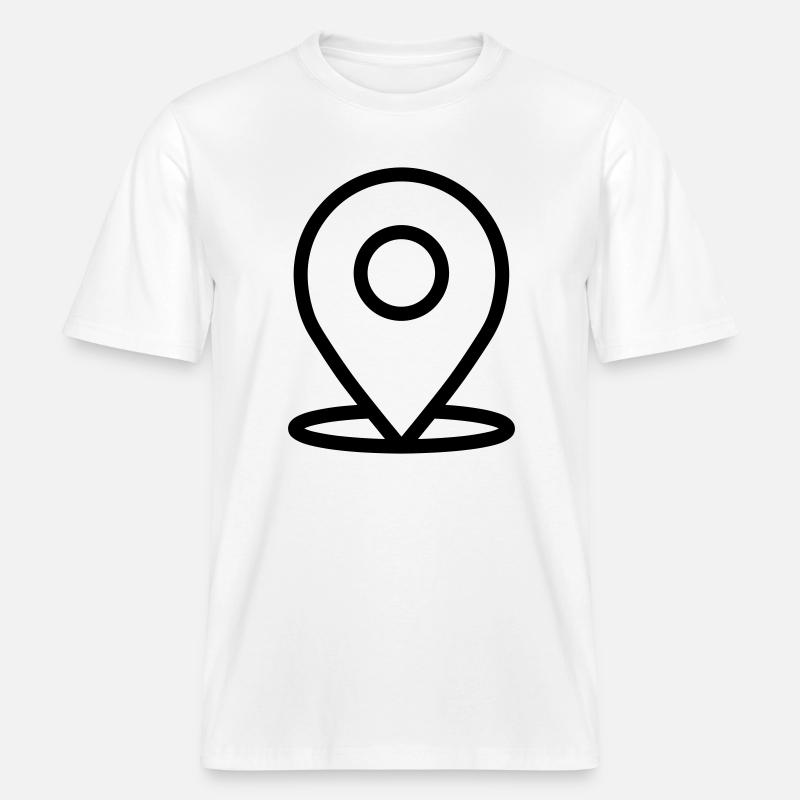 localisation - T-shirt unisexe RELAXED FIT en coton bio - blanc