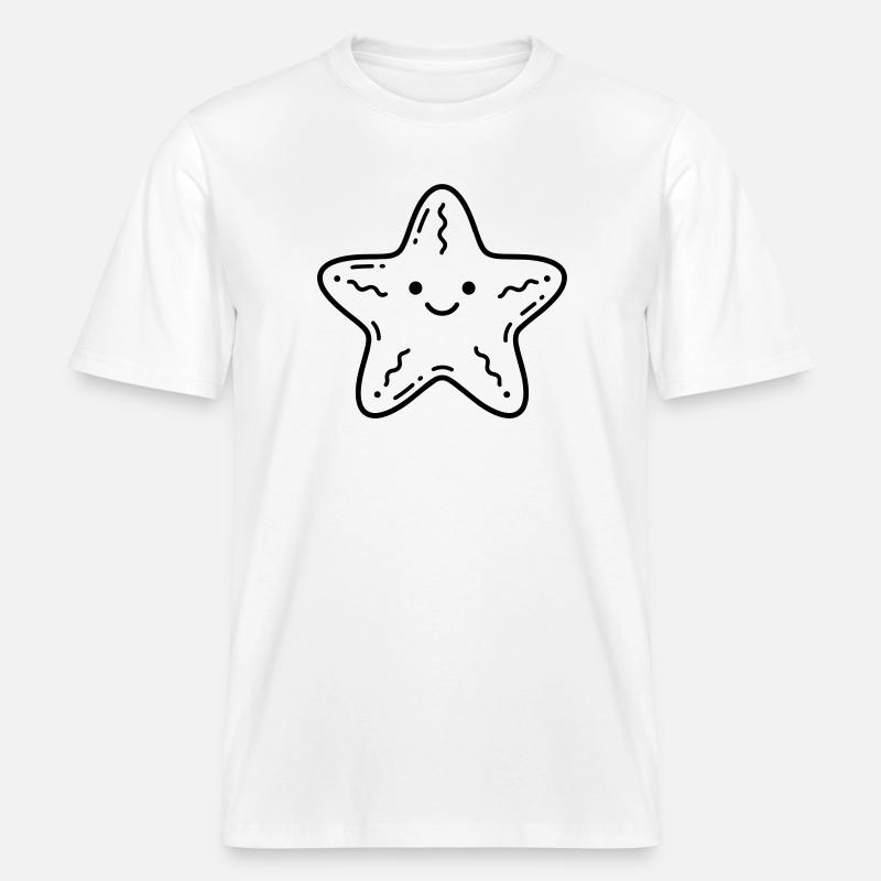 Seestern -  RELAXED FIT Unisex Organic T-Shirt - Weiß