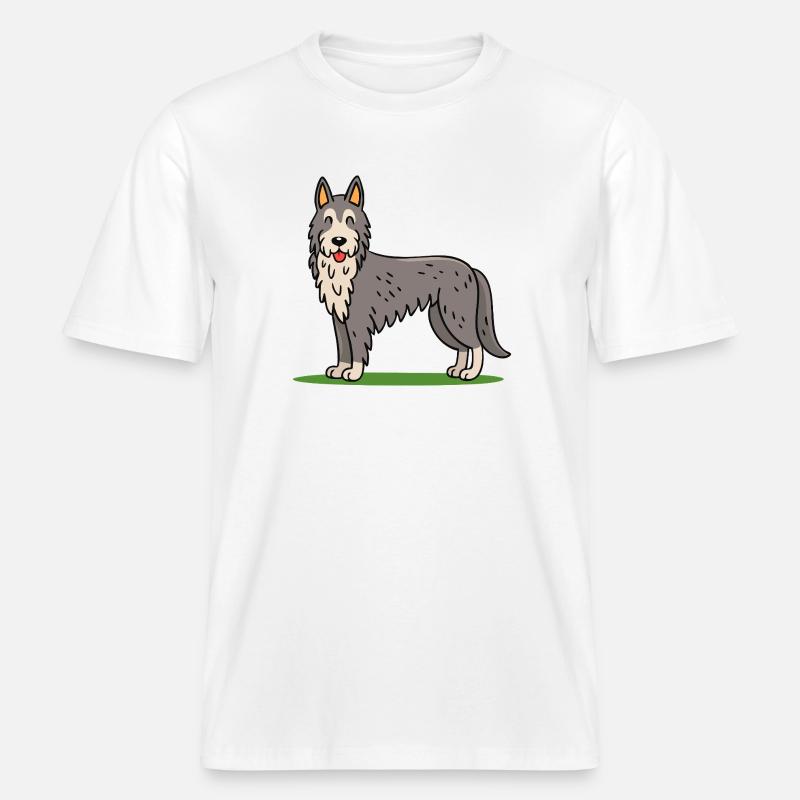 Irish Wolfhound (comic) - RELAXED FIT Unisex Organic T-Shirt - white