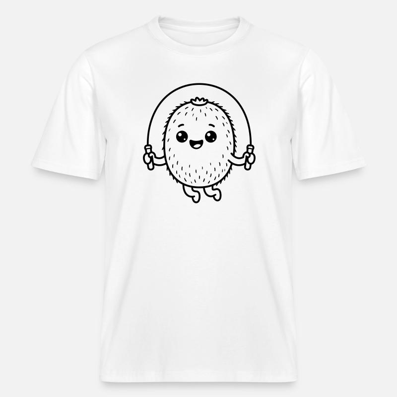 Kiwi mignon -  T-shirt unisexe RELAXED FIT en coton bio - blanc