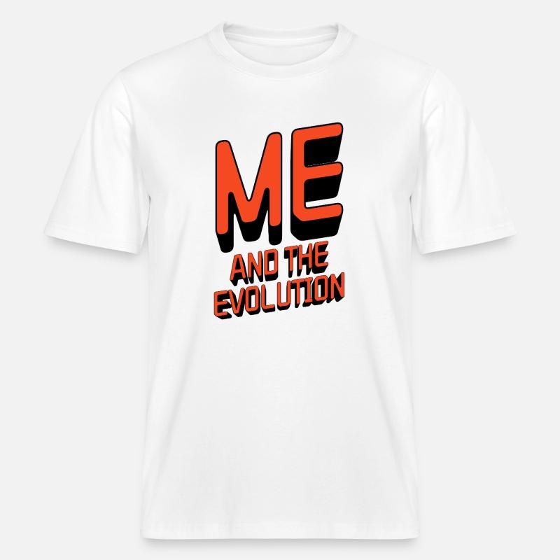 Moi et l’évolution -  T-shirt unisexe RELAXED FIT en coton bio - blanc