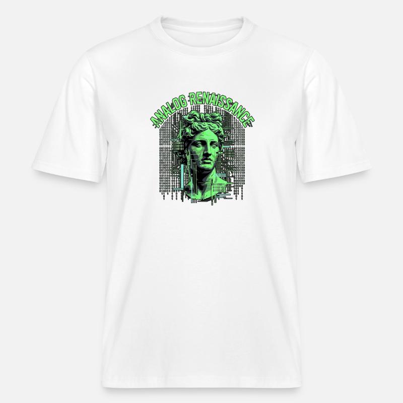 Analog Renaissance Tech - RELAXED FIT Unisex Organic T-Shirt - white