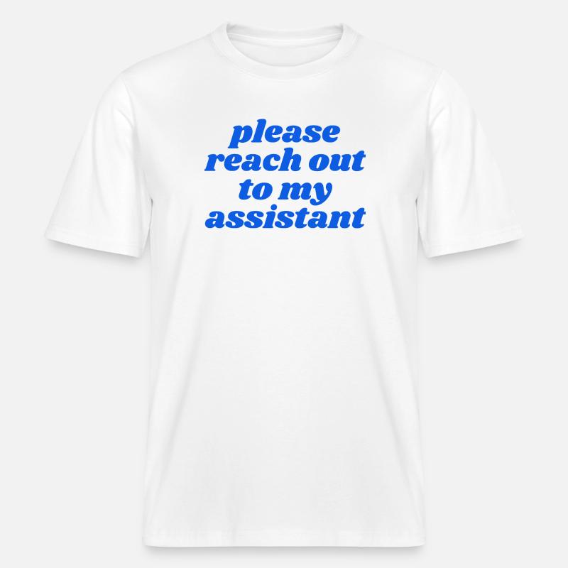 Merci de contacter mon assistant -  T-shirt unisexe RELAXED FIT en coton bio - blanc