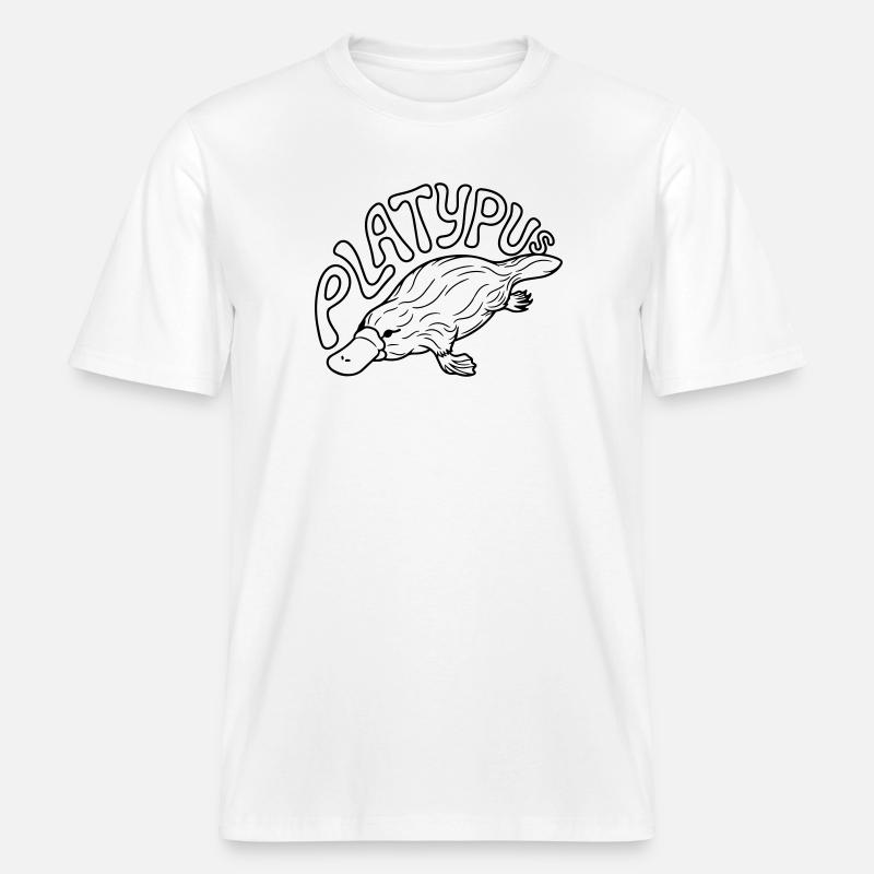 Ornithorynque -  T-shirt unisexe RELAXED FIT en coton bio - blanc