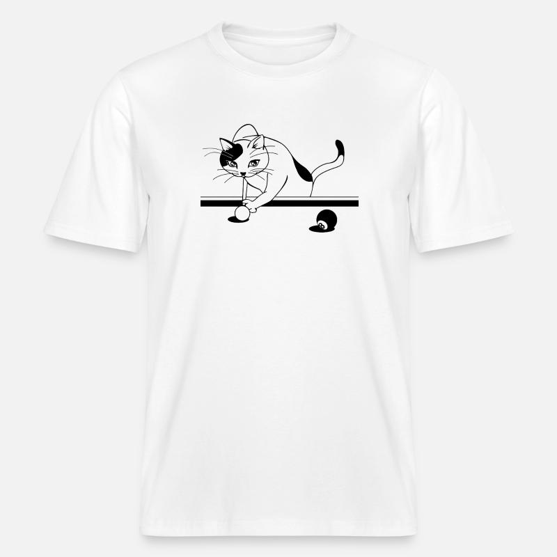 Puissance du chat -  T-shirt unisexe RELAXED FIT en coton bio - blanc