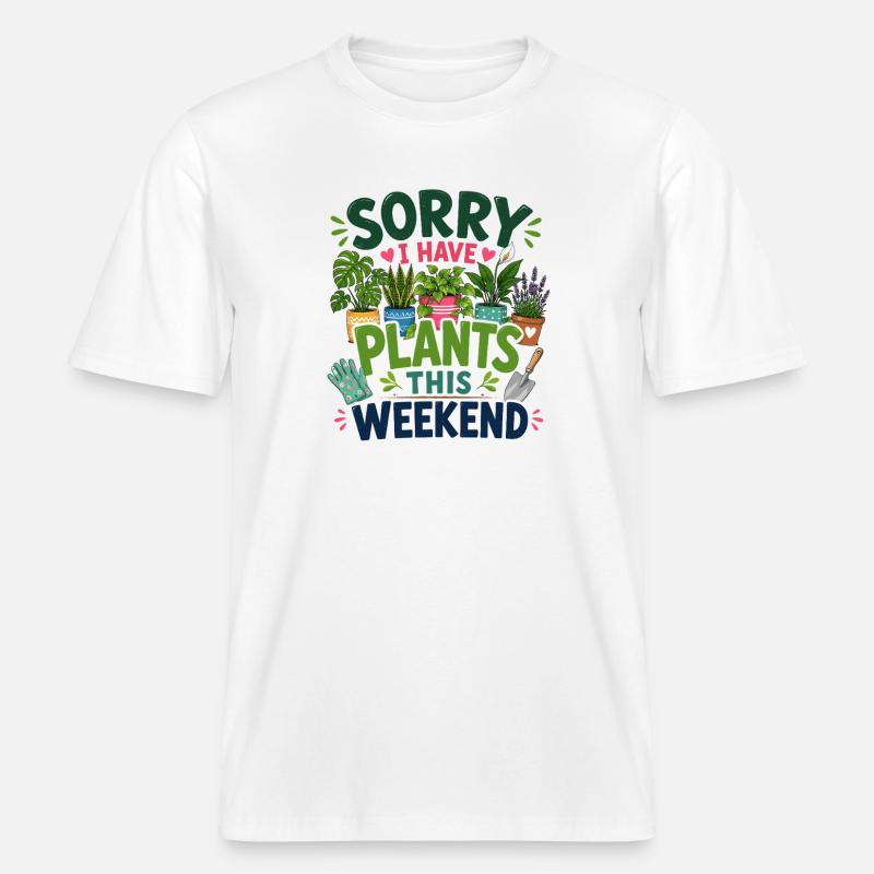 Désolé de planter ce week-end -  T-shirt unisexe RELAXED FIT en coton bio - blanc