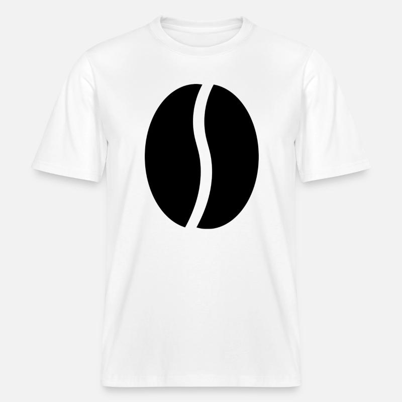 Grains de café - T-shirt unisexe RELAXED FIT en coton bio - blanc