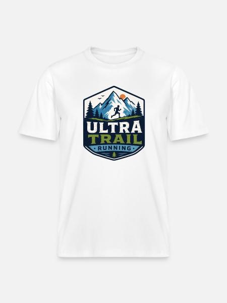 Ultra Trail Running -  RELAXED FIT Unisex Organic T-Shirt - white