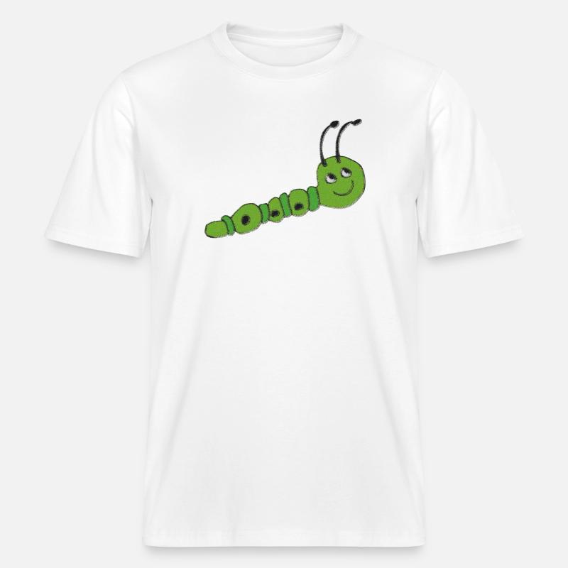 Impressionnisme de chenille -  T-shirt unisexe RELAXED FIT en coton bio - blanc