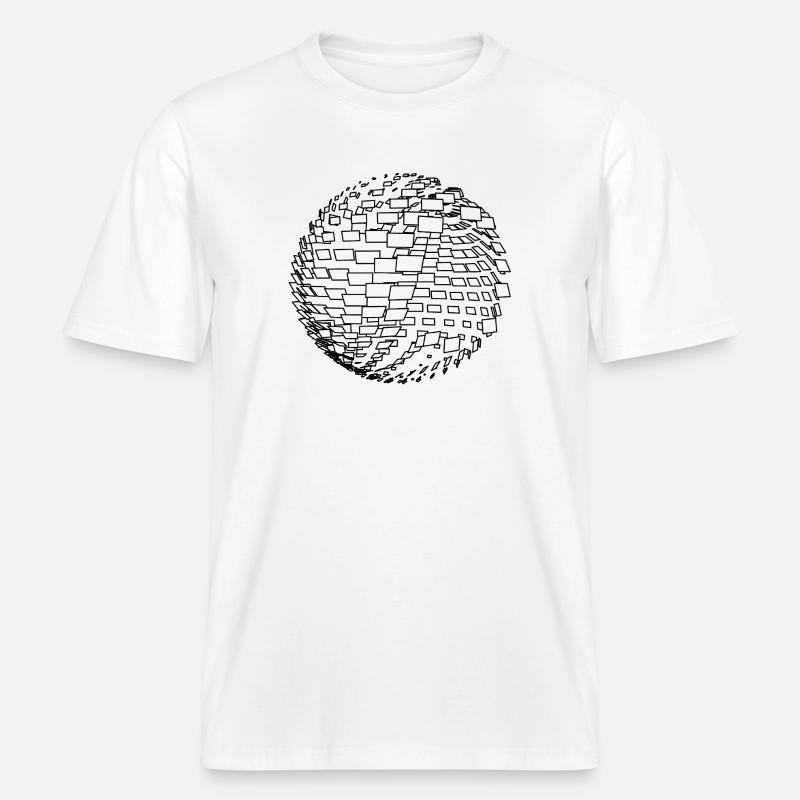 Sphère paramétrique - T-shirt unisexe RELAXED FIT en coton bio - blanc