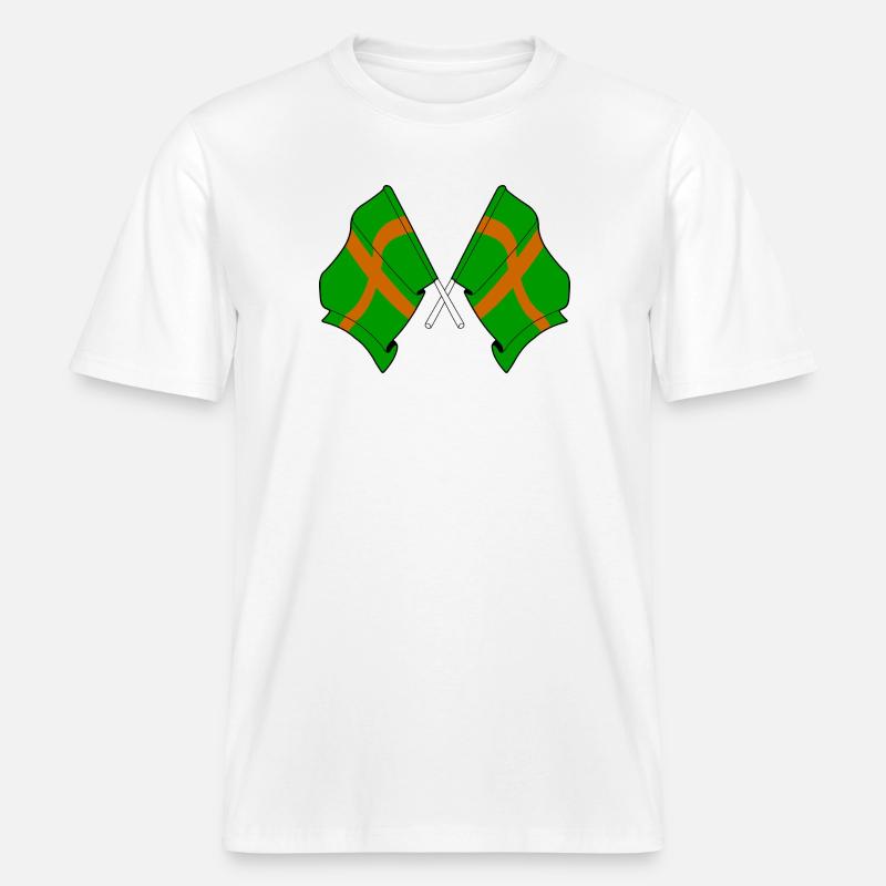 Drapeaux de marche de Nimègue -  T-shirt unisexe RELAXED FIT en coton bio - blanc