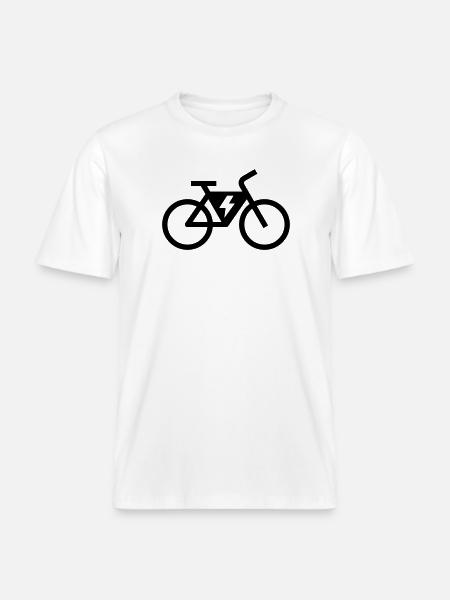 E-bike, E-Biker, Fahrradtour - RELAXED FIT Unisex Organic T-Shirt - Weiß