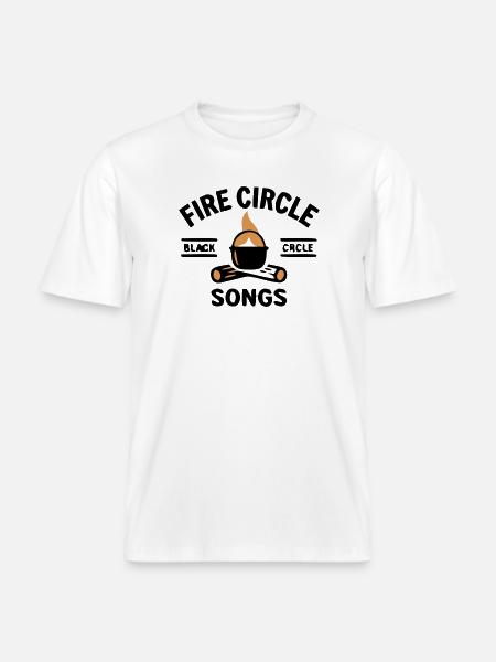 Campfire Kettle Cooking Outdoor Camping -  RELAXED FIT Unisex Organic T-Shirt - white