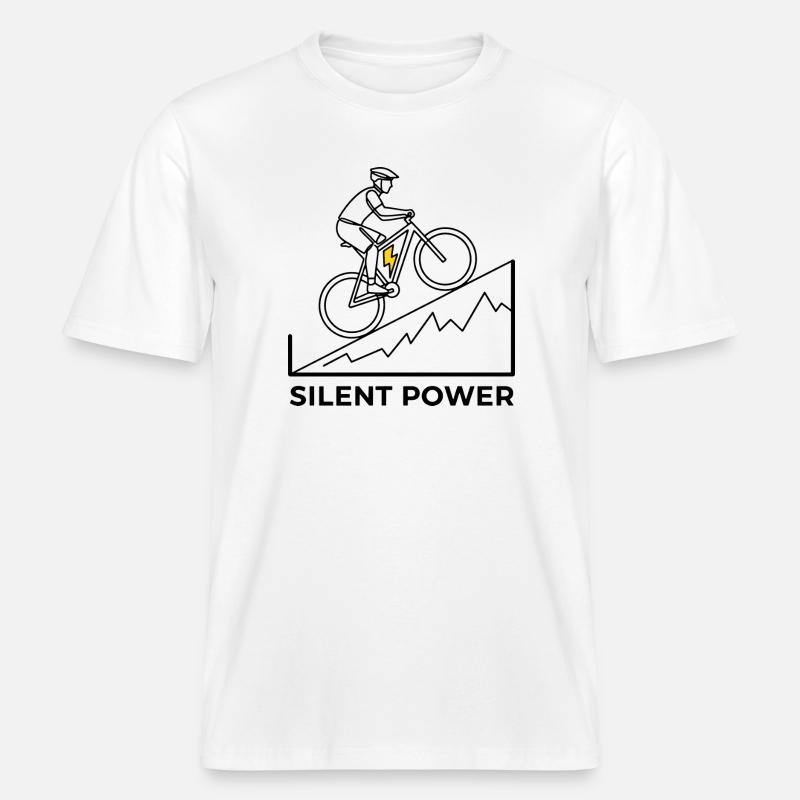 Montée éclair - T-shirt unisexe RELAXED FIT en coton bio - blanc