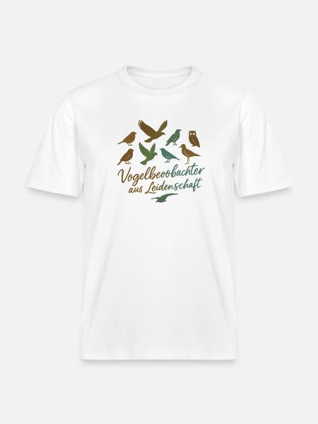 Vogelbeobachter aus Leidenschaft - RELAXED FIT Unisex Organic T-Shirt - Weiß