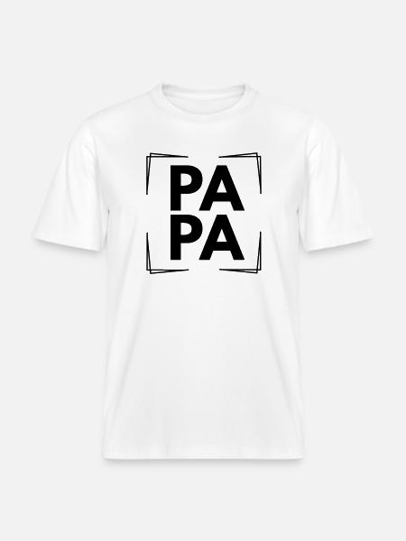 Dad - RELAXED FIT Unisex Organic T-Shirt - white