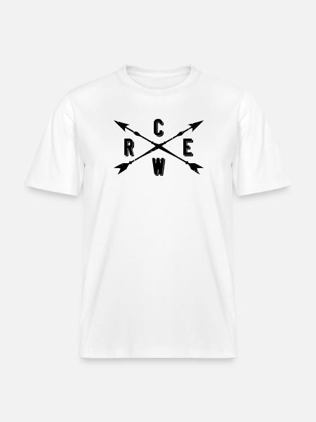 Crew Pfeile -  RELAXED FIT Unisex Organic T-Shirt - Weiß