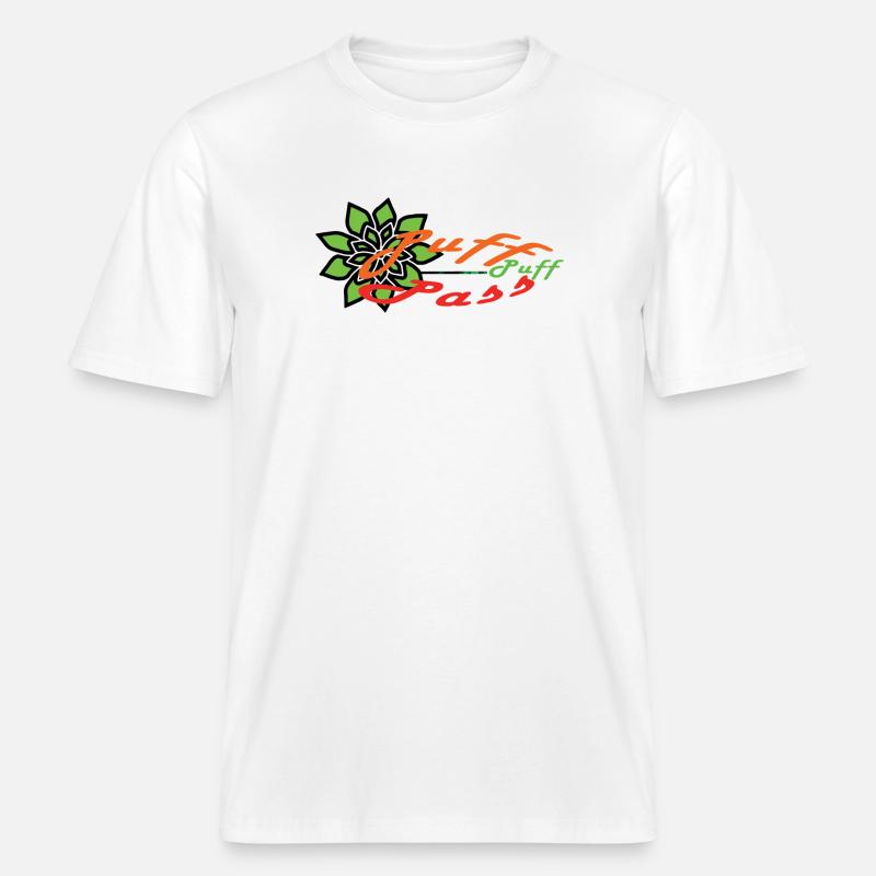 Puff-Puff-Pass !!! -  T-shirt unisexe RELAXED FIT en coton bio - blanc