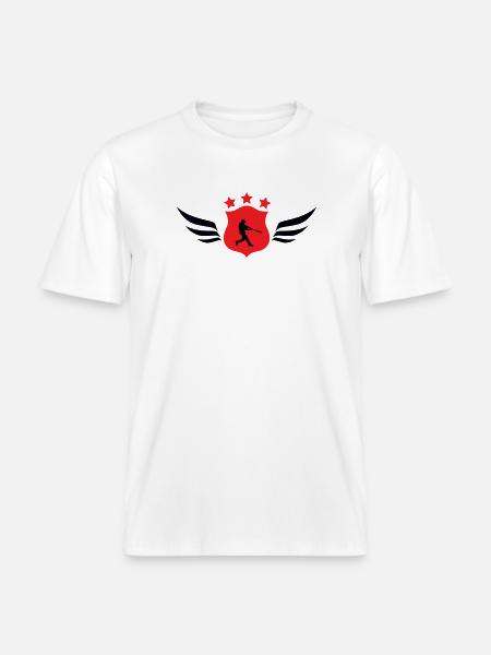 Baseball - Sport -  T-shirt unisexe RELAXED FIT en coton bio - blanc