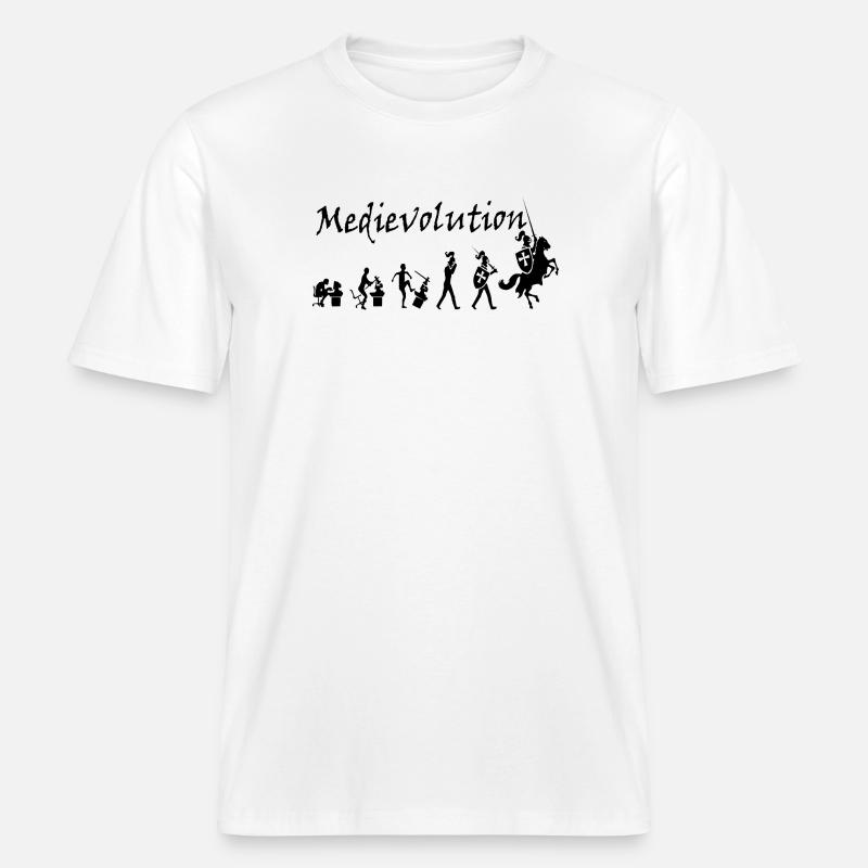 Medievolution – Medieval Evolution -  RELAXED FIT Unisex Organic T-Shirt - white