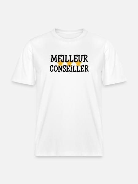 Meilleur Conseiller -  T-shirt unisexe RELAXED FIT en coton bio - blanc