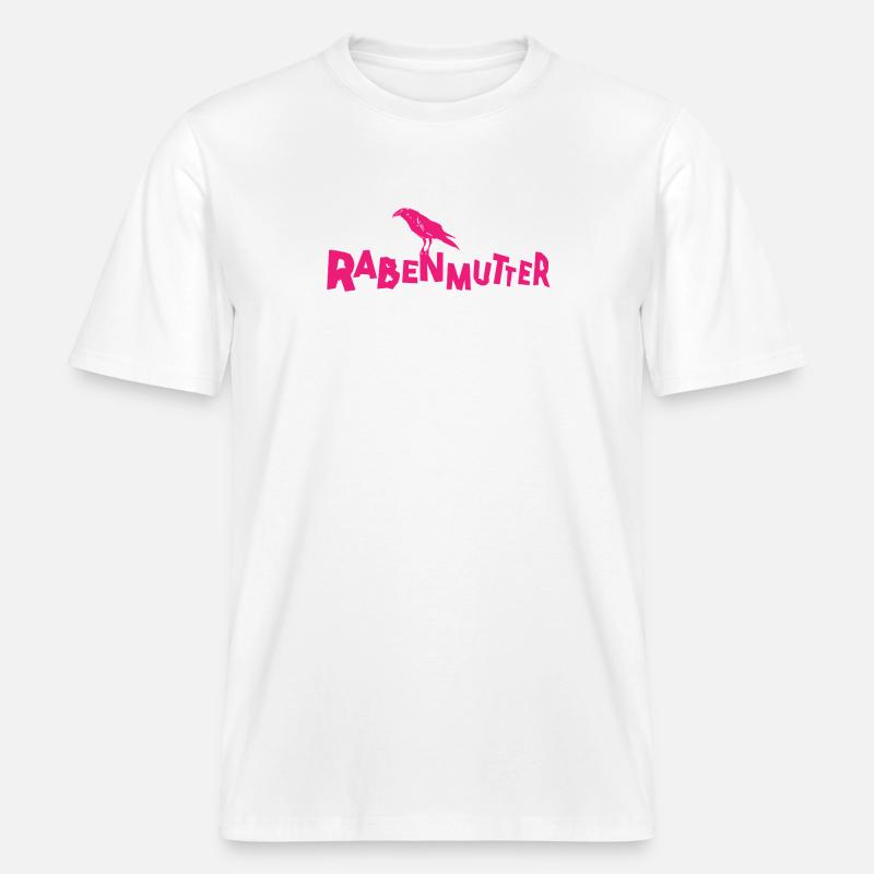 Rabenmutter - Mutter - Mama - Mami - Rabe -  RELAXED FIT Unisex Organic T-Shirt - Weiß