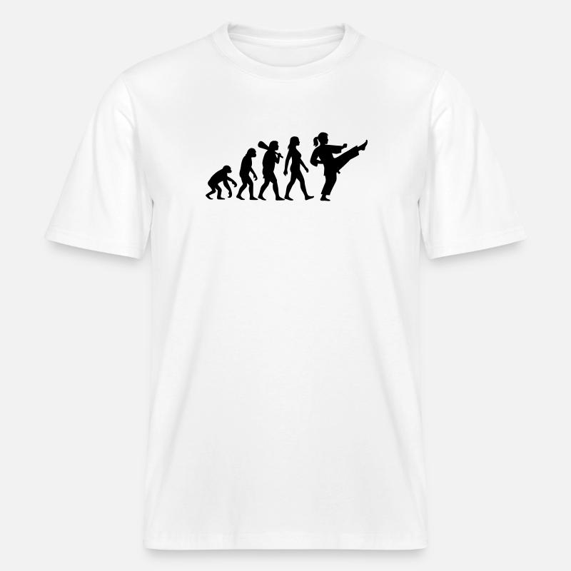 Karate Evolution -  RELAXED FIT Unisex Organic T-Shirt - white
