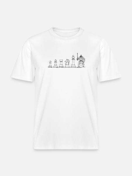 Spielfigur Brettspiel Evolution: Lustiges Design -  RELAXED FIT Unisex Organic T-Shirt - Weiß