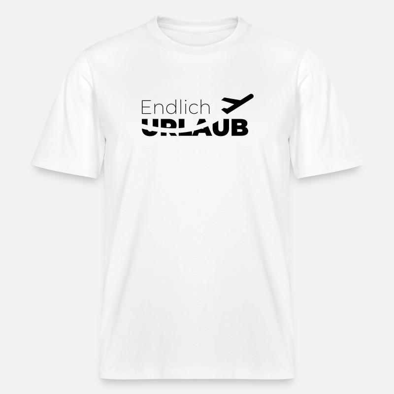 Endlich Urlaub -  RELAXED FIT Unisex Organic T-Shirt - Weiß