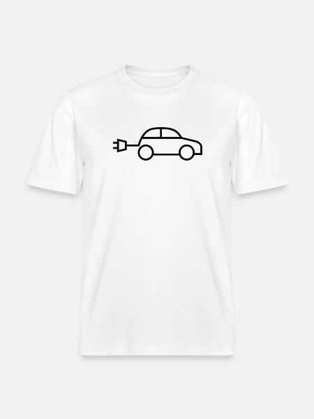 Elektroauto e-auto electric car -  RELAXED FIT Unisex Organic T-Shirt - Weiß