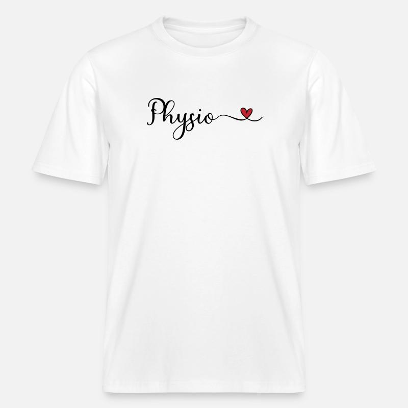 Physio - T-shirt unisexe RELAXED FIT en coton bio - blanc