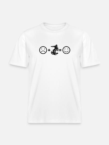 Snowboard motif for real lovers -  RELAXED FIT Unisex Organic T-Shirt - white