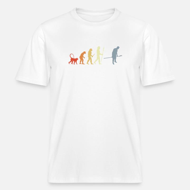 Bäcker Evolution Retro Look -  RELAXED FIT Unisex Organic T-Shirt - Weiß