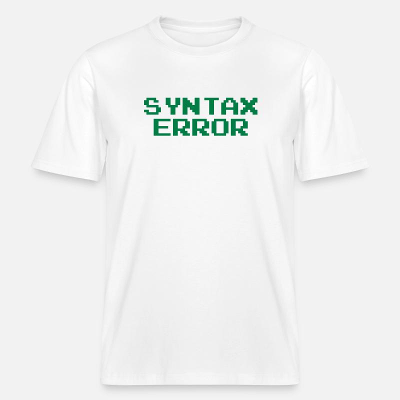 Syntax Error -  T-shirt unisexe RELAXED FIT en coton bio - blanc