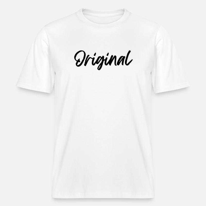 Langue source -  T-shirt unisexe RELAXED FIT en coton bio - blanc