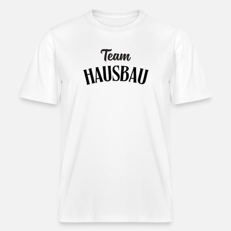 Construction de maisons d’équipe -  T-shirt unisexe RELAXED FIT en coton bio - blanc