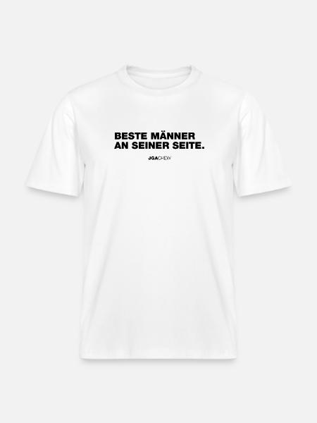Best Men (Bachelor Party) - RELAXED FIT Unisex Organic T-Shirt - white