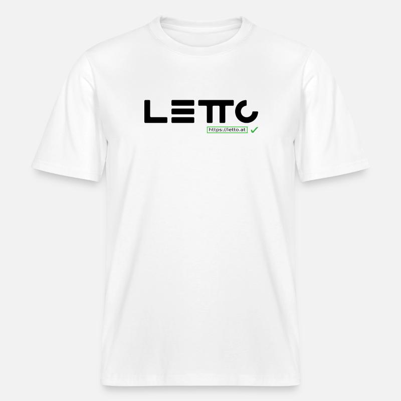 Logo_mit_Hackerl -  T-shirt unisexe RELAXED FIT en coton bio - blanc