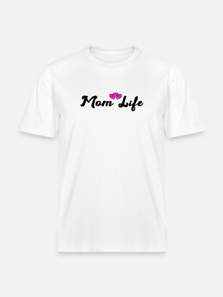 mom_life_heart -  T-shirt unisexe RELAXED FIT en coton bio - blanc