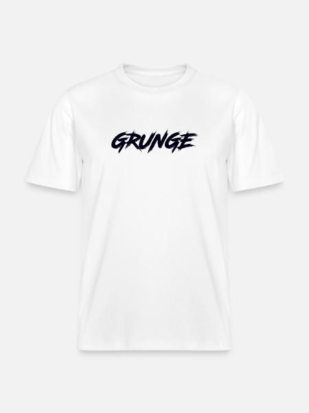 GRUNGE -  RELAXED FIT Unisex Organic T-Shirt - white