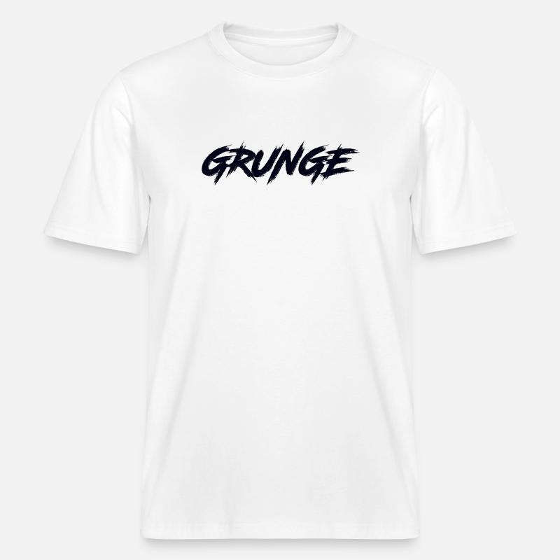 GRUNGE -  T-shirt unisexe RELAXED FIT en coton bio - blanc