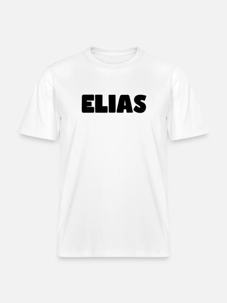 Elias Name -  RELAXED FIT Unisex Organic T-Shirt - white